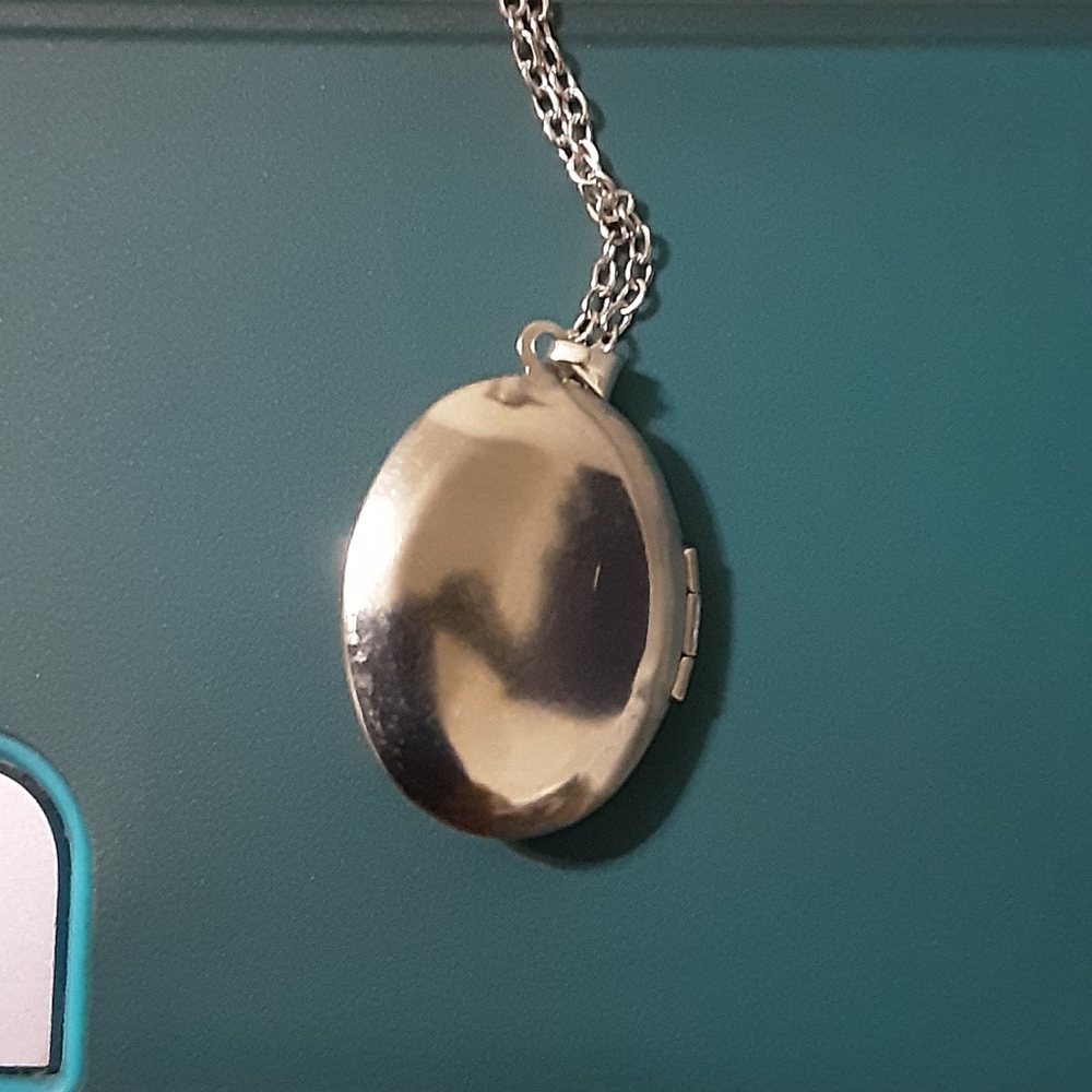 New Cat Cameo Faux Locket Necklace - Picture 4 of 4